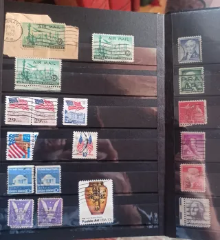 Álbum 89 Sellos Estados Unidos antiguos.