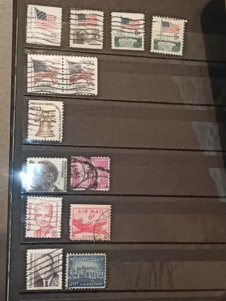 Álbum 89 Sellos Estados Unidos antiguos.