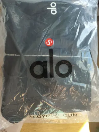 Sudadera Alo Negra con Cremallera