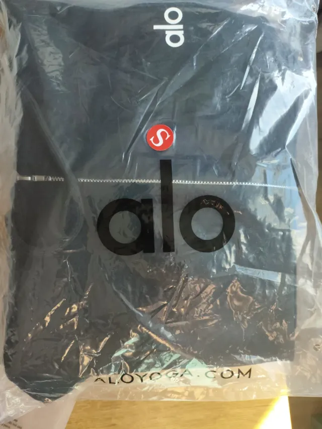 Sudadera Alo Negra con Cremallera