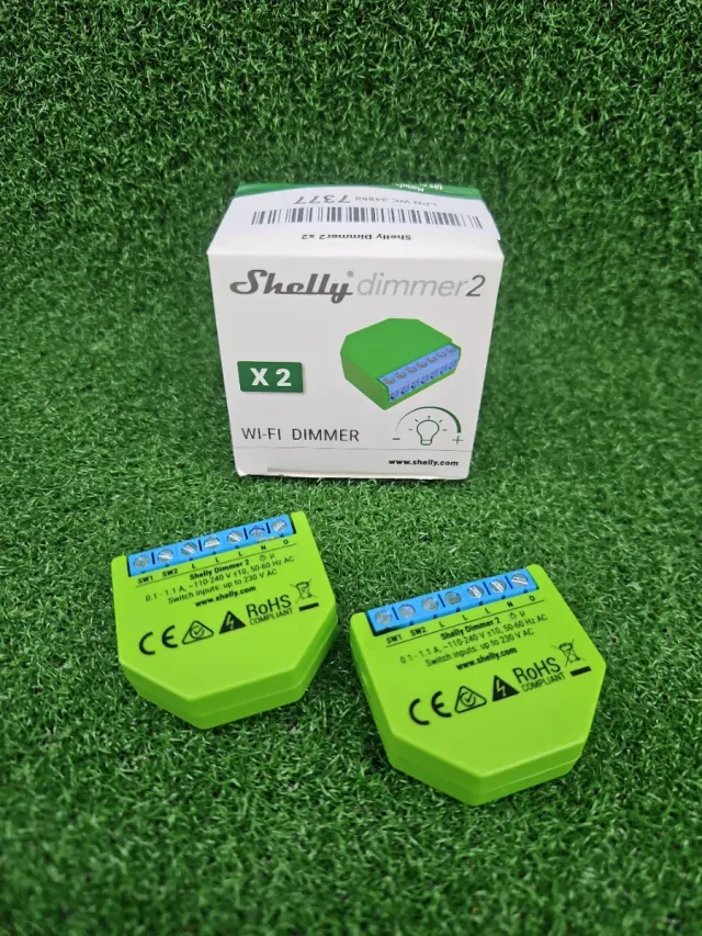 2 x Shelly Dimmer 2 Wi-Fi Regulador