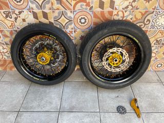 Ruedas Supermotard Excel Doradas