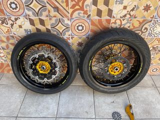 Ruedas Supermotard Excel Doradas