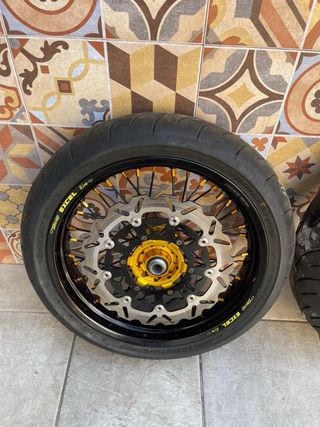 Ruedas Supermotard Excel Doradas
