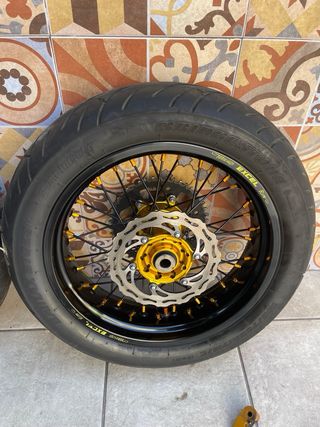 Ruedas Supermotard Excel Doradas