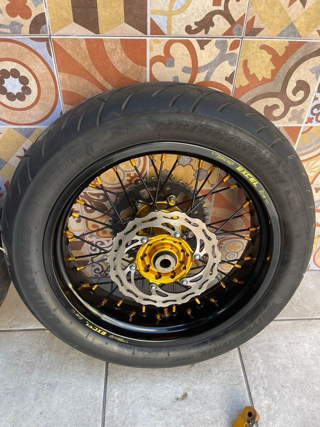 Ruedas Supermotard Excel Doradas