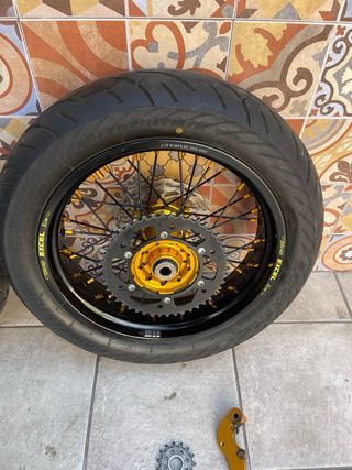 Ruedas Supermotard Excel Doradas