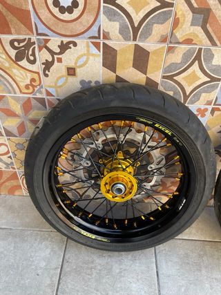 Ruedas Supermotard Excel Doradas