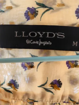 Camisa Lloyds floral semitransparente talla M.