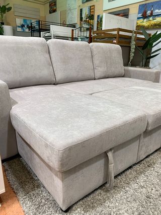 Sofá Cama Arcon Luke 234cm Beige/Gris