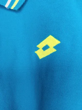Polo Lotto Azzurro XL Logo Ricamato