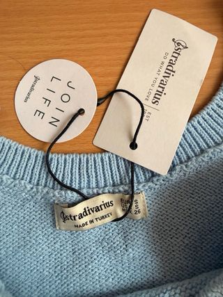 Top punto azul Stradivarius Talla S