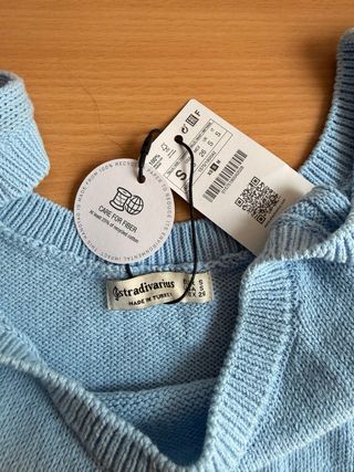 Top punto azul Stradivarius Talla S