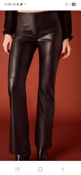 Calças de ecopiel pretas
