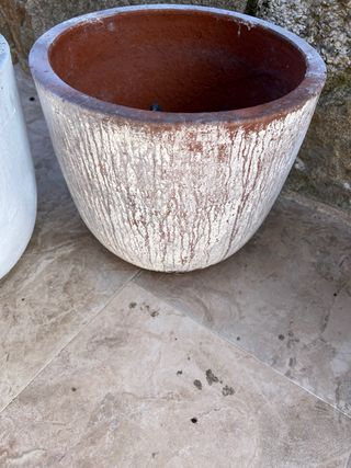 Macetero de barro para pintar