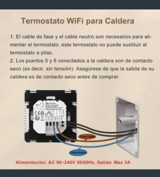 Termostato WiFi KETOTEK Caldera 3A 220V