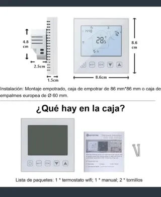 Termostato WiFi KETOTEK Caldera 3A 220V