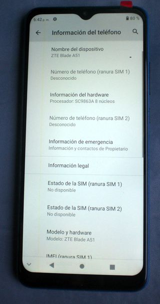 ZTE Blade A51 Móvil