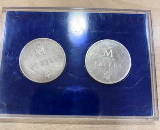Monedas de plata Juan Carlos y Sofía 1987
