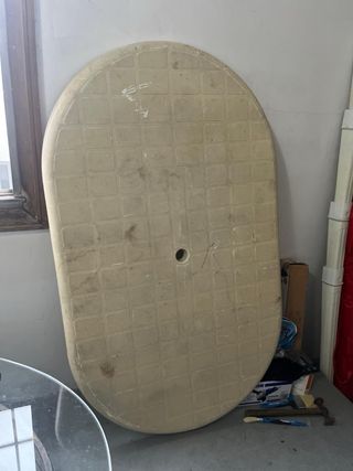 Mesa , 5 Sillas Terraza Plástico y Sombrilla