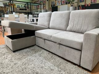 Sofá Cama con Arcón Luke Beige/Gris