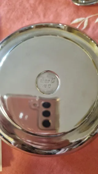 Juego de vajilla para consomé y postre IBER Acero