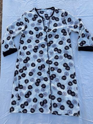Vestito midi floreale beige Made in Italy