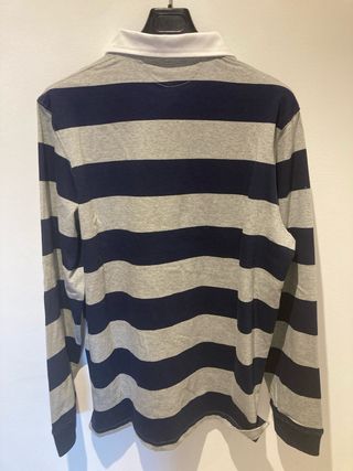 Polo Ralph Lauren Manga Larga Rayas Azul/Gris