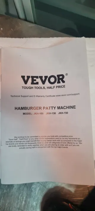 Prensa Hamburguesas VEVOR JKH-100