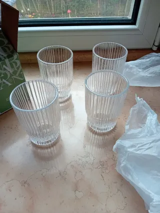 Brandani Bicchieri 4 Pezzi plisse