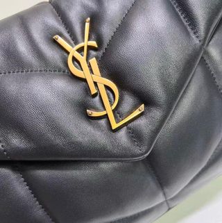 Bolso YSL Nube Negro Puffer Cadena Dorada
