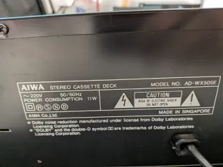 Registratore Cassette Doppio Deck Aiwa AD-WX505