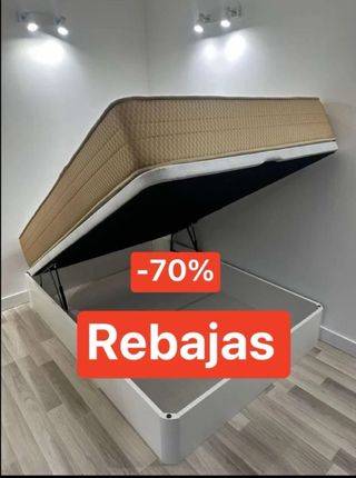 Colchón Viscoelástico y Canapé Madera