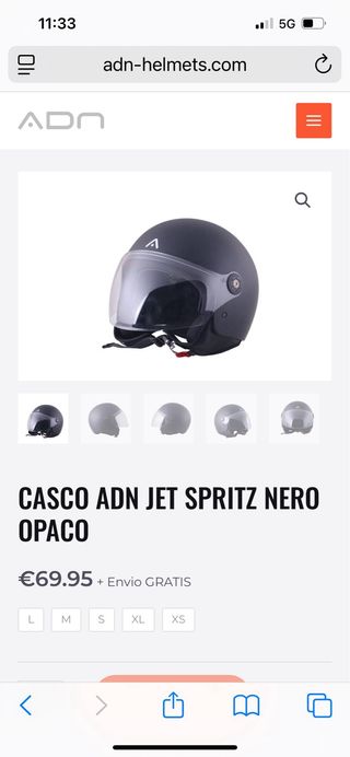 Casco Jet ADN Spritz Negro Mate