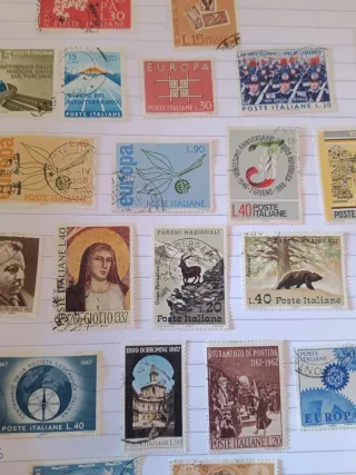 21 Francobolli Italiani Usati 1961-1967