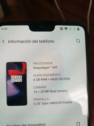 OnePlus 6 Negro