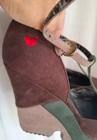 LOVE MOSCHINO T- 38/38.5 CUÑAS ORIGINALES