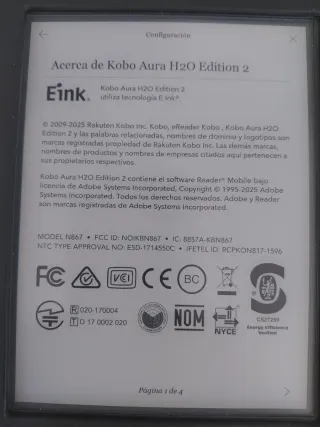 E-book Kobo Aura H2O Edition 2