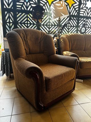 Sofá 3 plazas + 2 sillones tela