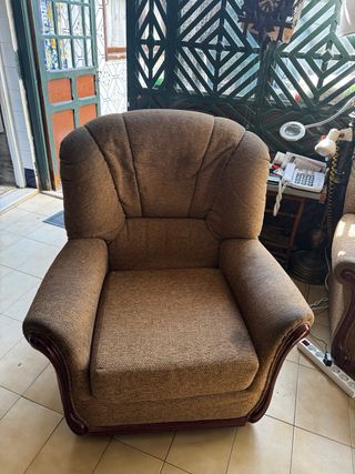 Sofá 3 plazas + 2 sillones tela