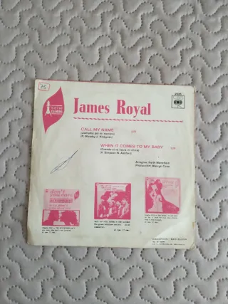 Disco vinilo Call my name James Royal