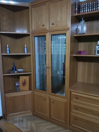 Mueble de salón modular madera. Precio negociable.