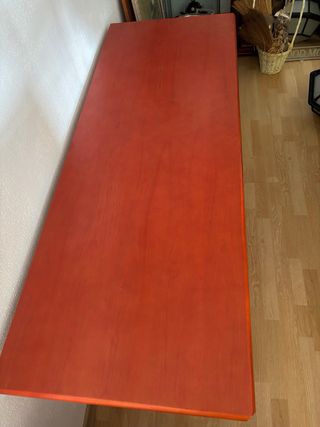 Cómoda/Aparador Bambú y Mimbre Rojo oscuro