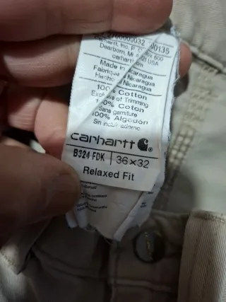Carhartt Pantaloni Cargo Beige W36 L32