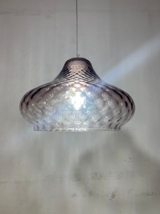 Lampadario metallo/vetro rubino