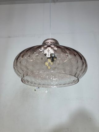 Lampadario metallo/vetro rubino