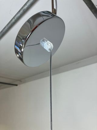 Lampadario metallo/vetro rubino