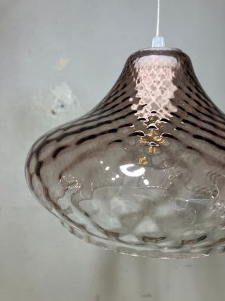 Lampadario metallo/vetro rubino