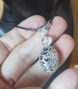 Conjunto artesanal plateado