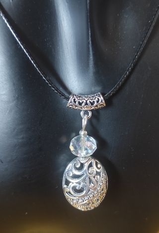 Conjunto artesanal plateado